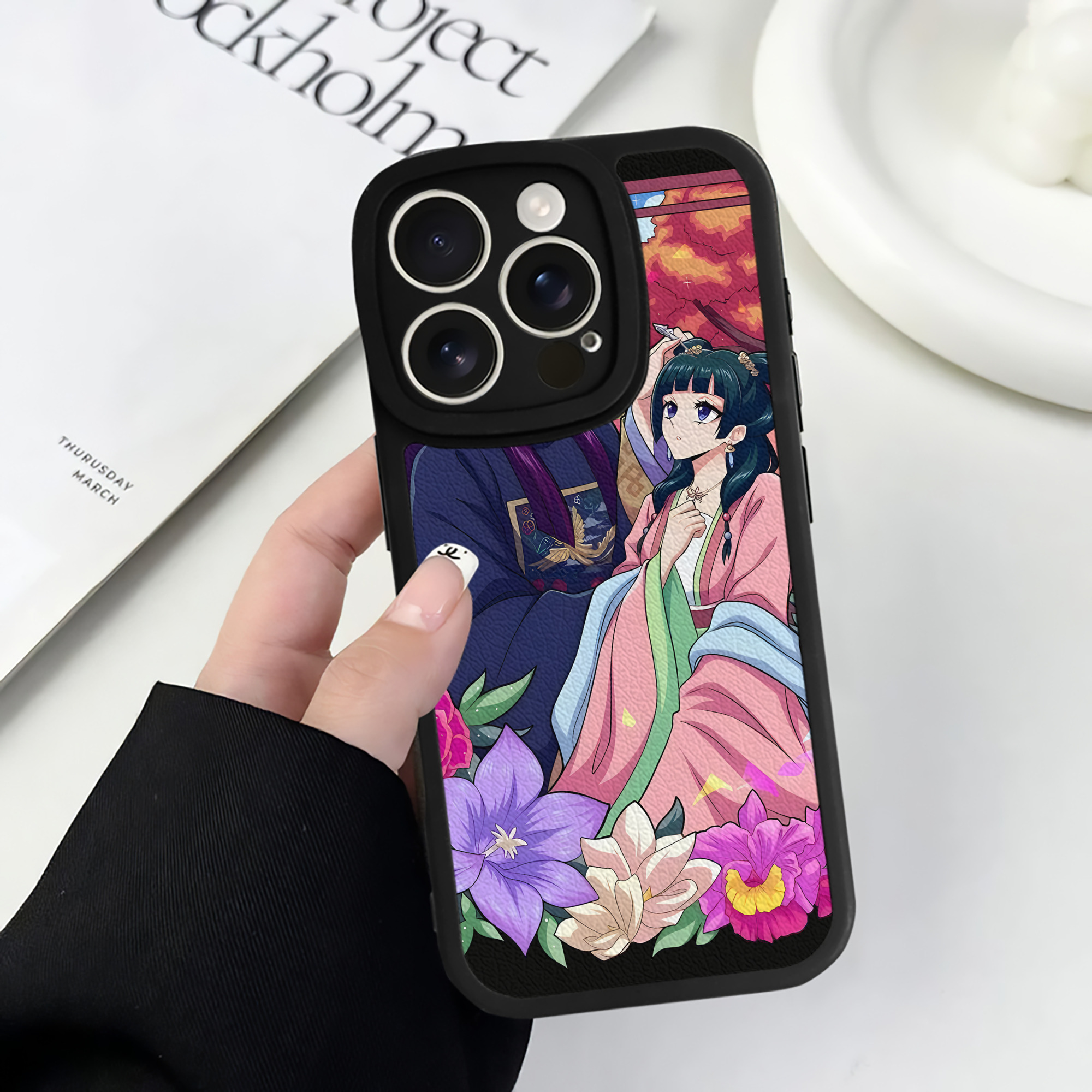 （画像用） 薬屋のひとりごと The Apothecary Diaries 【iPhone 16シリーズ対応】シリコンスマホケース（レザー調） 材質：シリコン